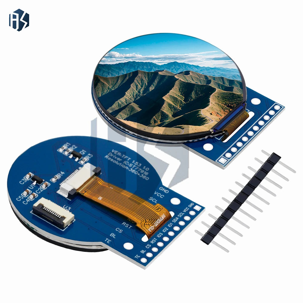 360x360 Resolution Round TFT LCD 1 5-Inch ST77916 QSPI Screen Zpaxo