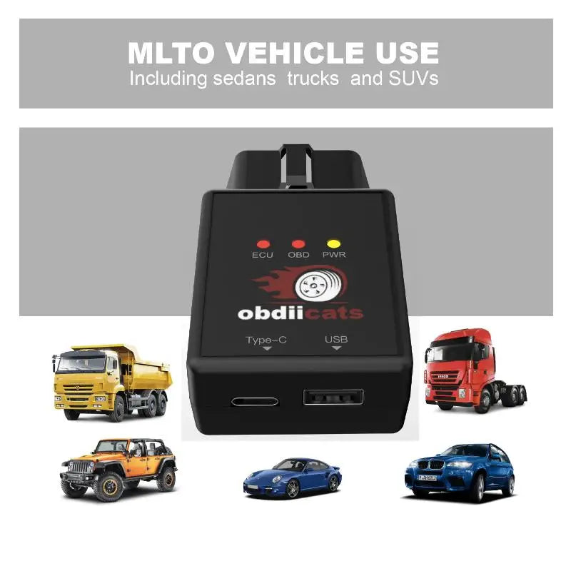 OBD2 2-in-1 Fuel Saving Chip Tuning Box with Fast Charger