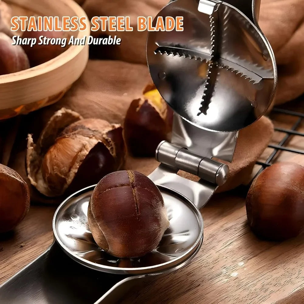 Stainless Steel Chestnut Nutcracker & Walnut Cracker Tool Nut Cracker Tool Zpaxo