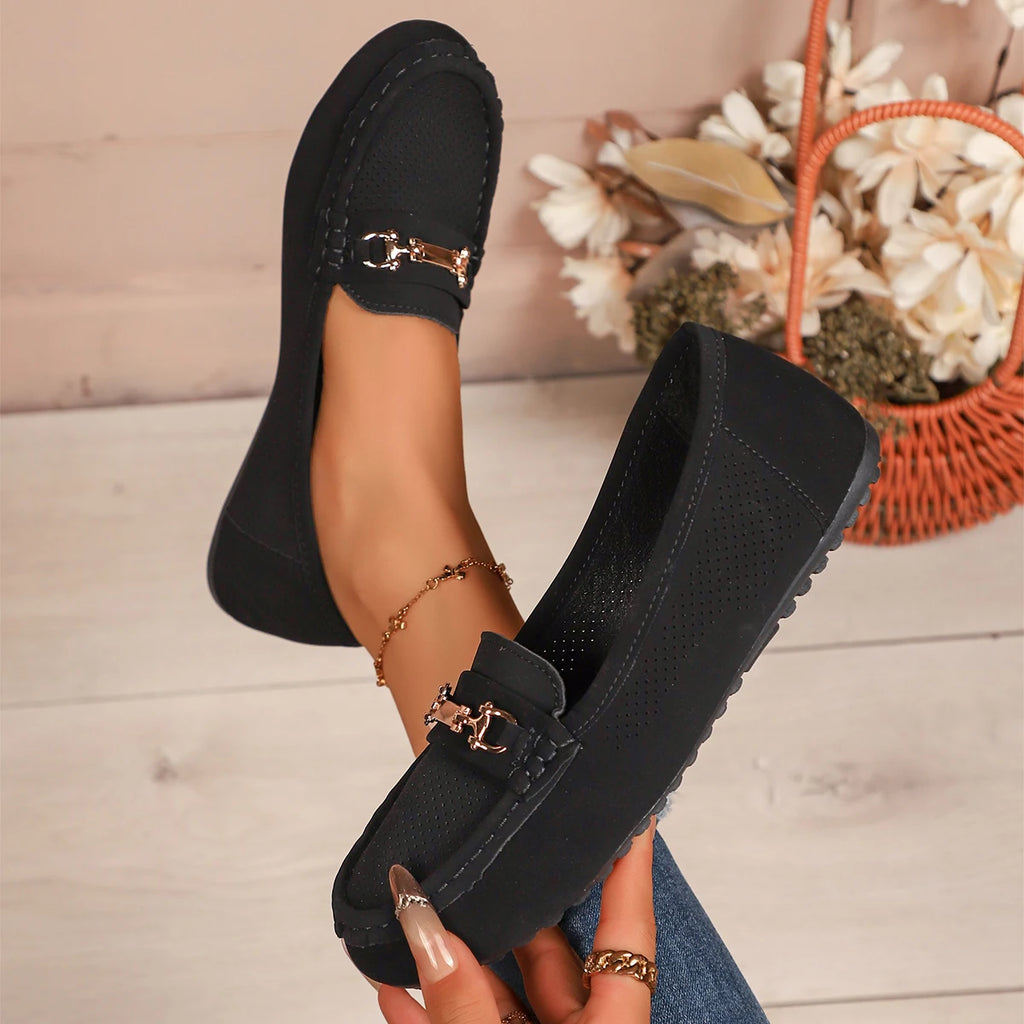 Spring Autumn Women Sneakers Casual Slip on Mary Jane Shoes Comfortable Sneakers Women Round Toe Solid Soft Sole Flat Loafers Zpaxo
