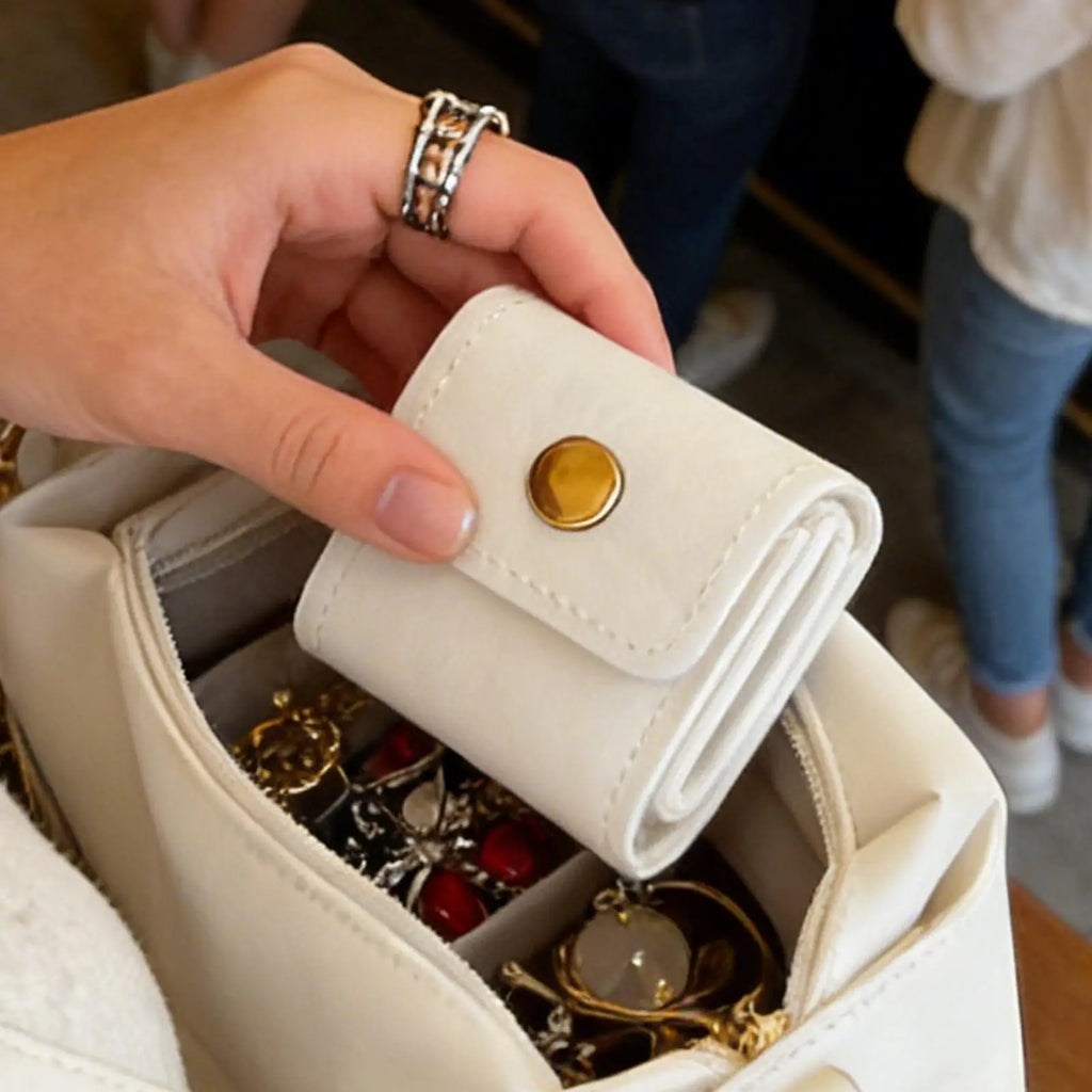 Mini Travel Jewelry Bag Organizer Foldable Portable Pouch Rings