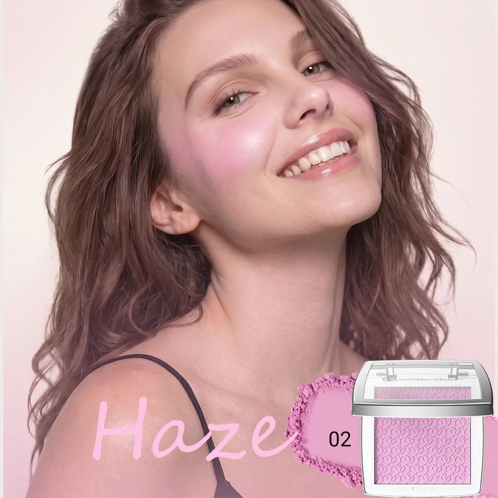 Velvet Matte Blusher Palette Embossed Design Ultra-Fine Texture Natural Brighten Skin-Fit Blendable Buildable Face Rouge Makeup Zpaxo