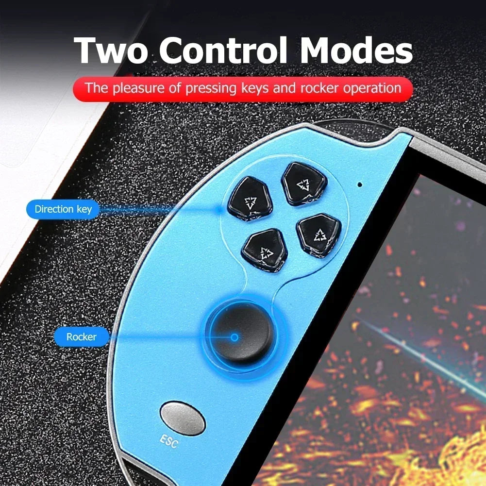 10000 Games X7 Retro Handheld Game Console with 4.3 Inch LCD Screen 8GB TF Card Built-in MP5 Video Game Classic Game Console Zpaxo