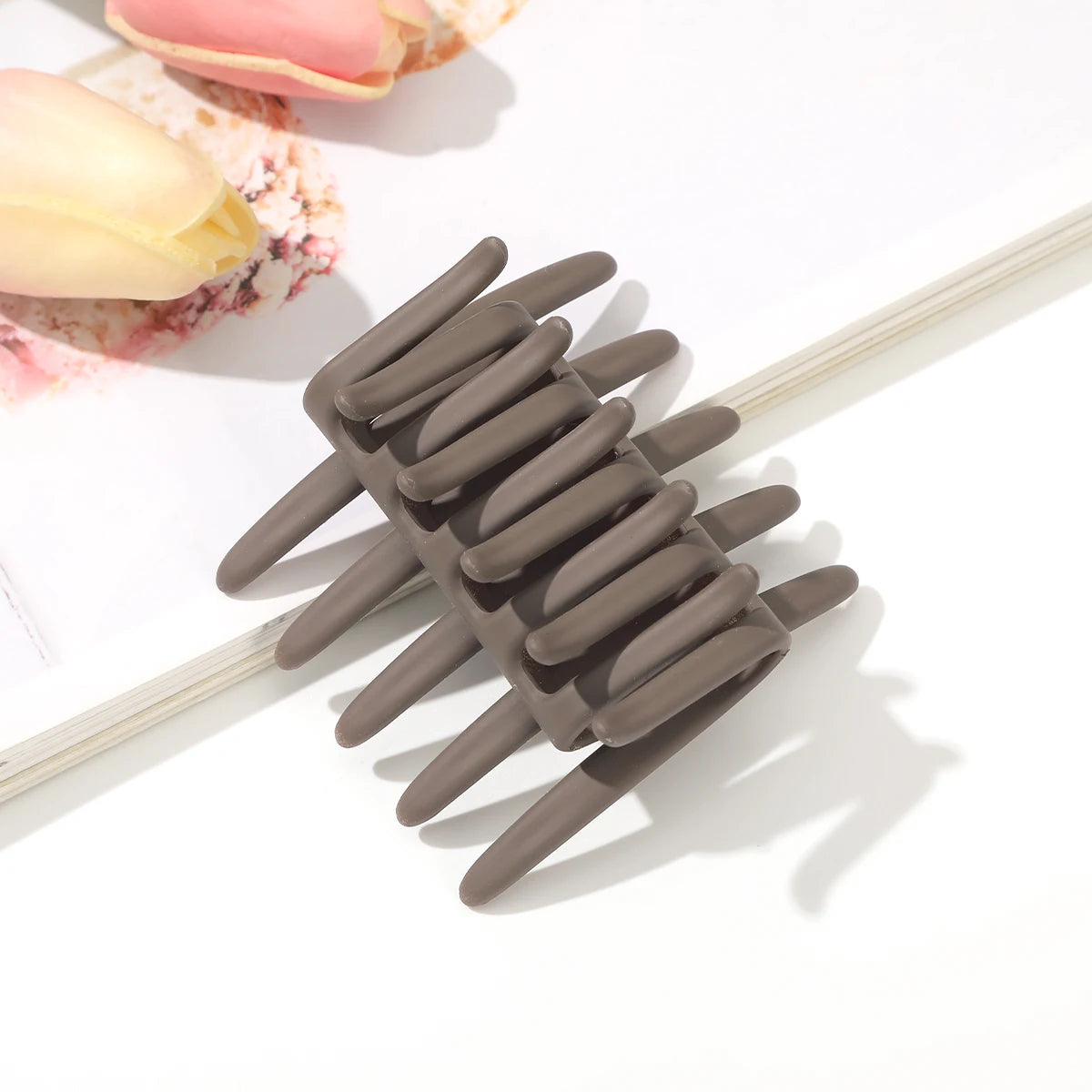 Double Sided Hair Clip Comb Women Frosted Toothed Non-slip Black