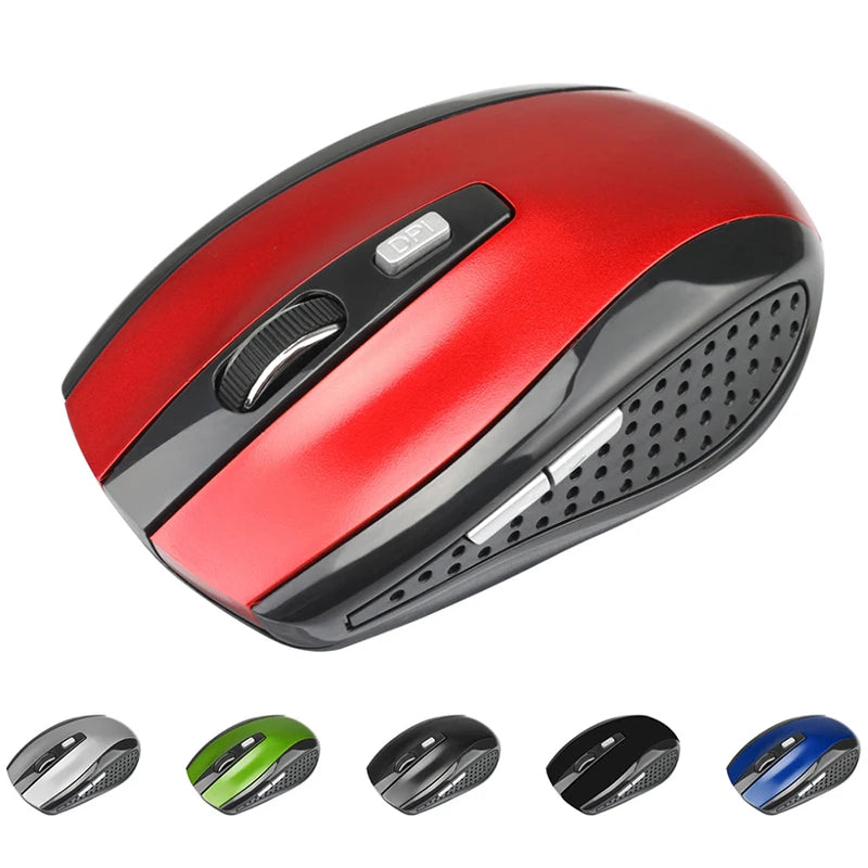 2 4GHz Wireless Mouse Gaming Mice Adjustable 1600DPI Optical Office