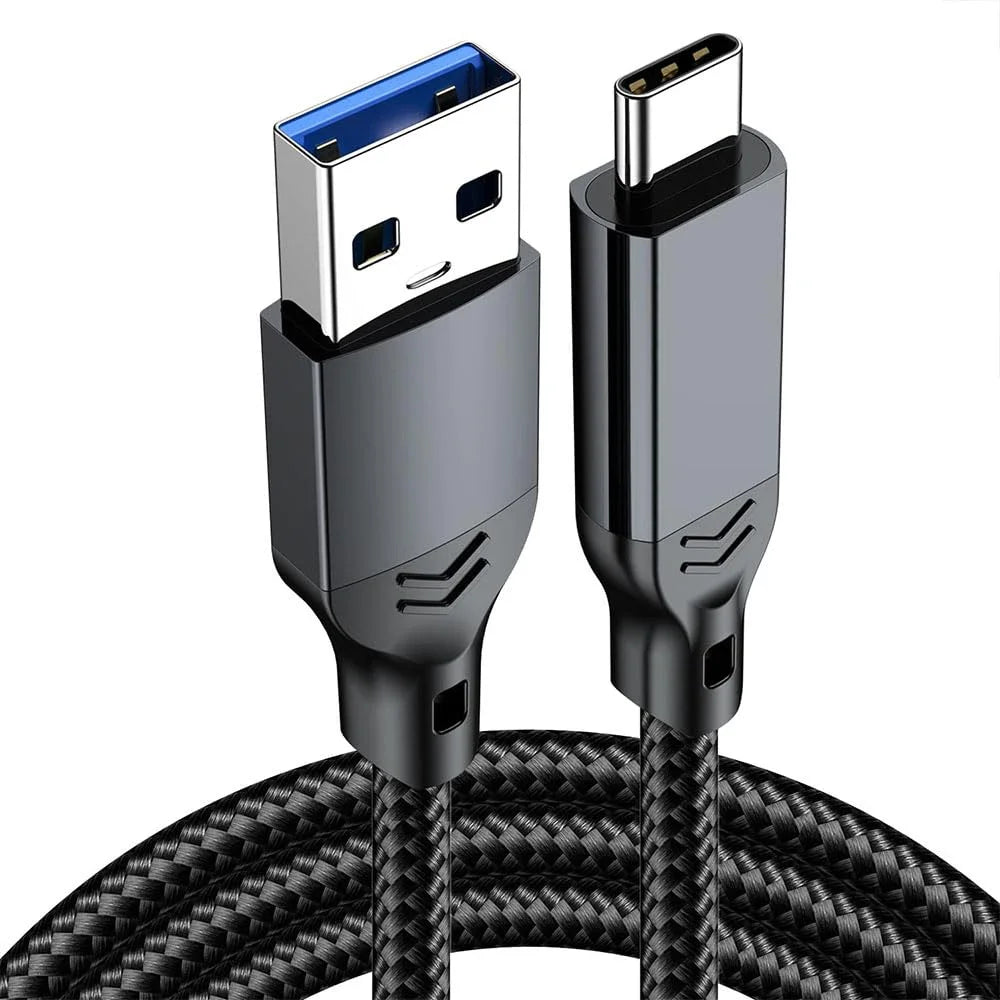 USB 3.2 Gen 2 Cable 10Gbps 60W USB-A to USB-C – 0.5m & 2m USB-C Data Cable Zpaxo black 0.5m