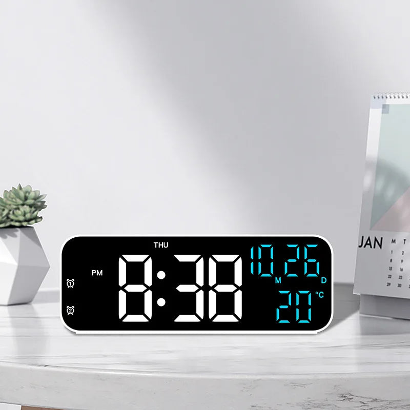 Digital Alarm Clock Temperature Date Week Display Night Mode Table