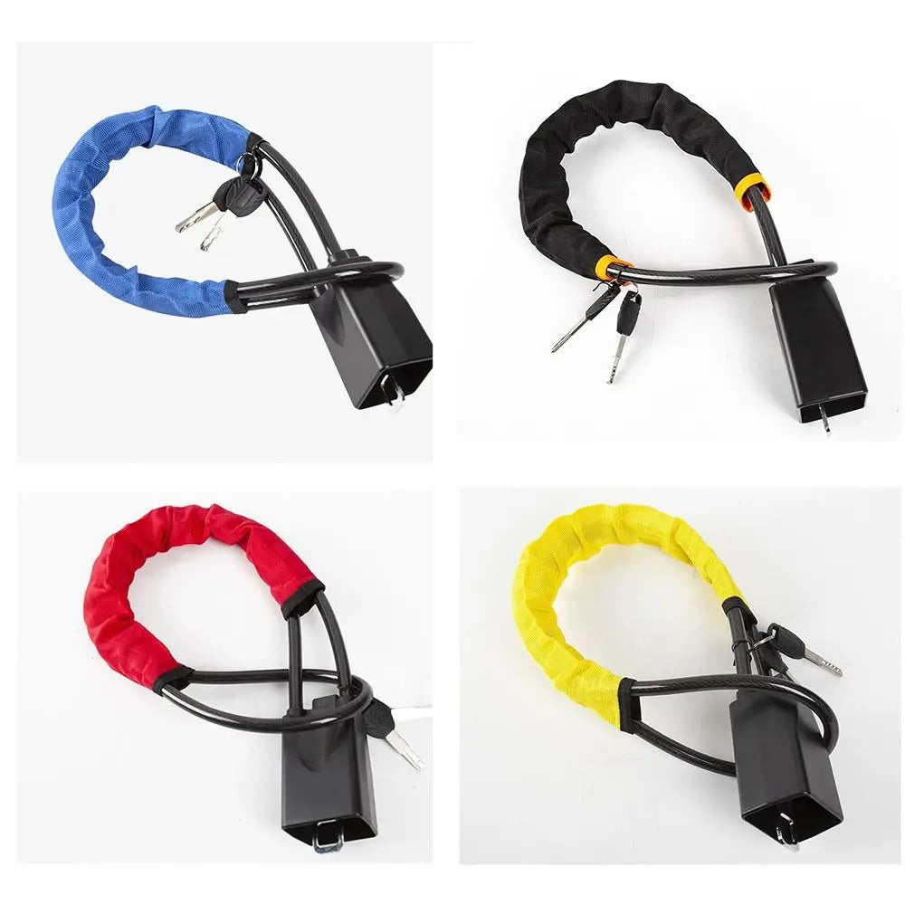 Sturdy Lock Car Steering Wheel Lock Bold Steel Cable Security Steering Wheel Lock Steel Rope with 2 Keys Zpaxo