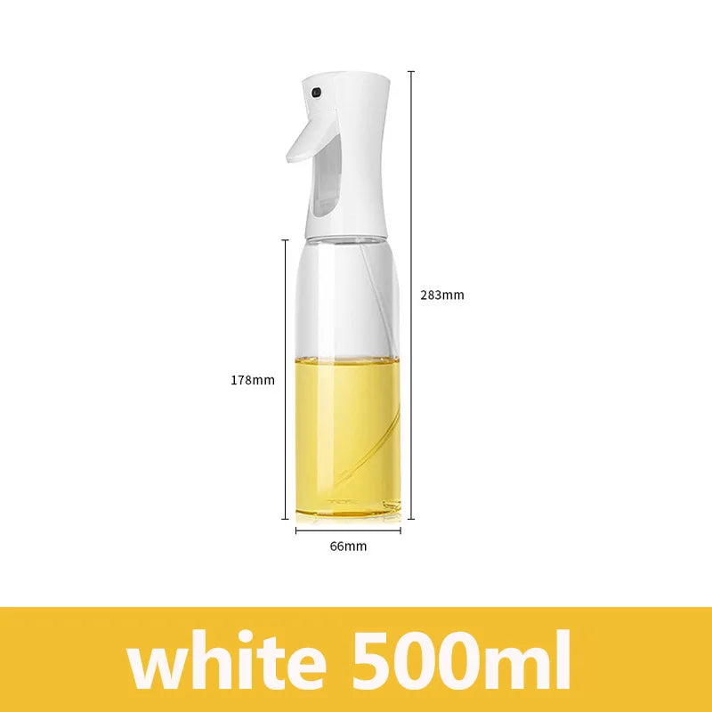Camping BBQ Baking Vinegar Soy Sauce Spray Plastic Bottle Oil Spray for Cooking Olive Oil Sprayer Kitchen Gadgets 200/300/500ml Zpaxo 500ml white