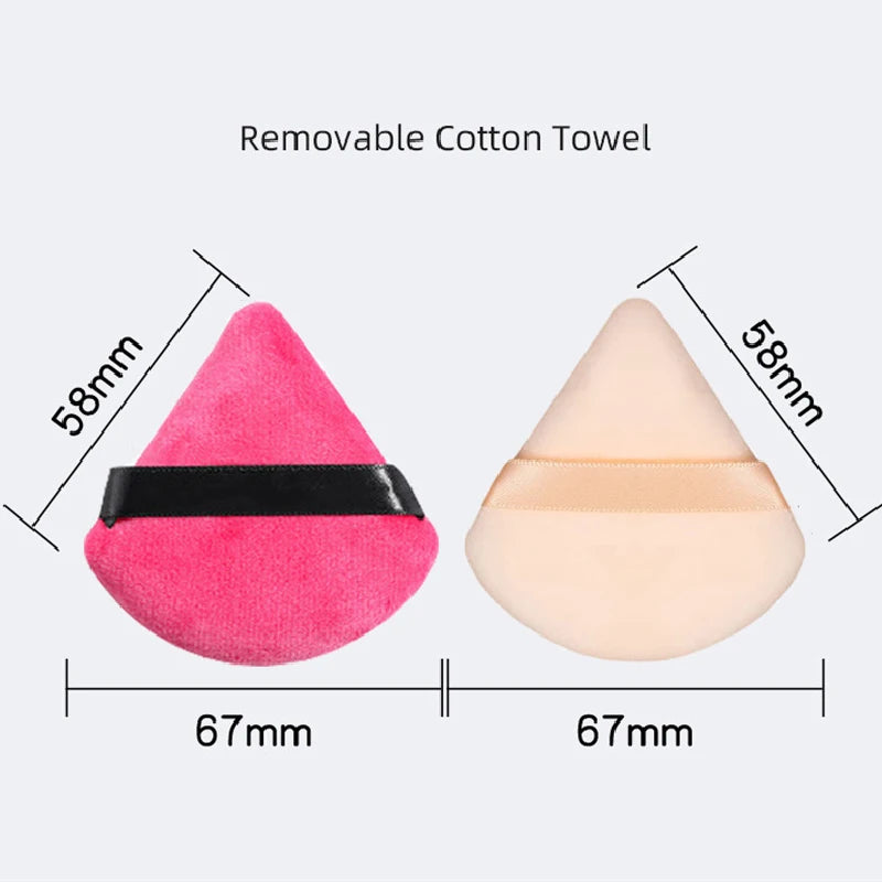 8Pcs Triangle Velvet Cosmetic Puff Make Up Sponges Wet Dry Use for Face Eye Contouring Shadow Cosmetic Foundation Makeup Tool Zpaxo