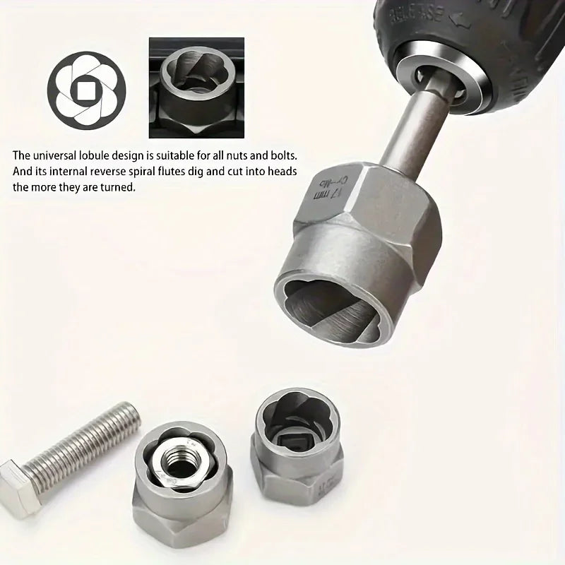 Professional Damaged Nut Bolt Extractor Impact Socket Remover Cr-mo Zpaxo