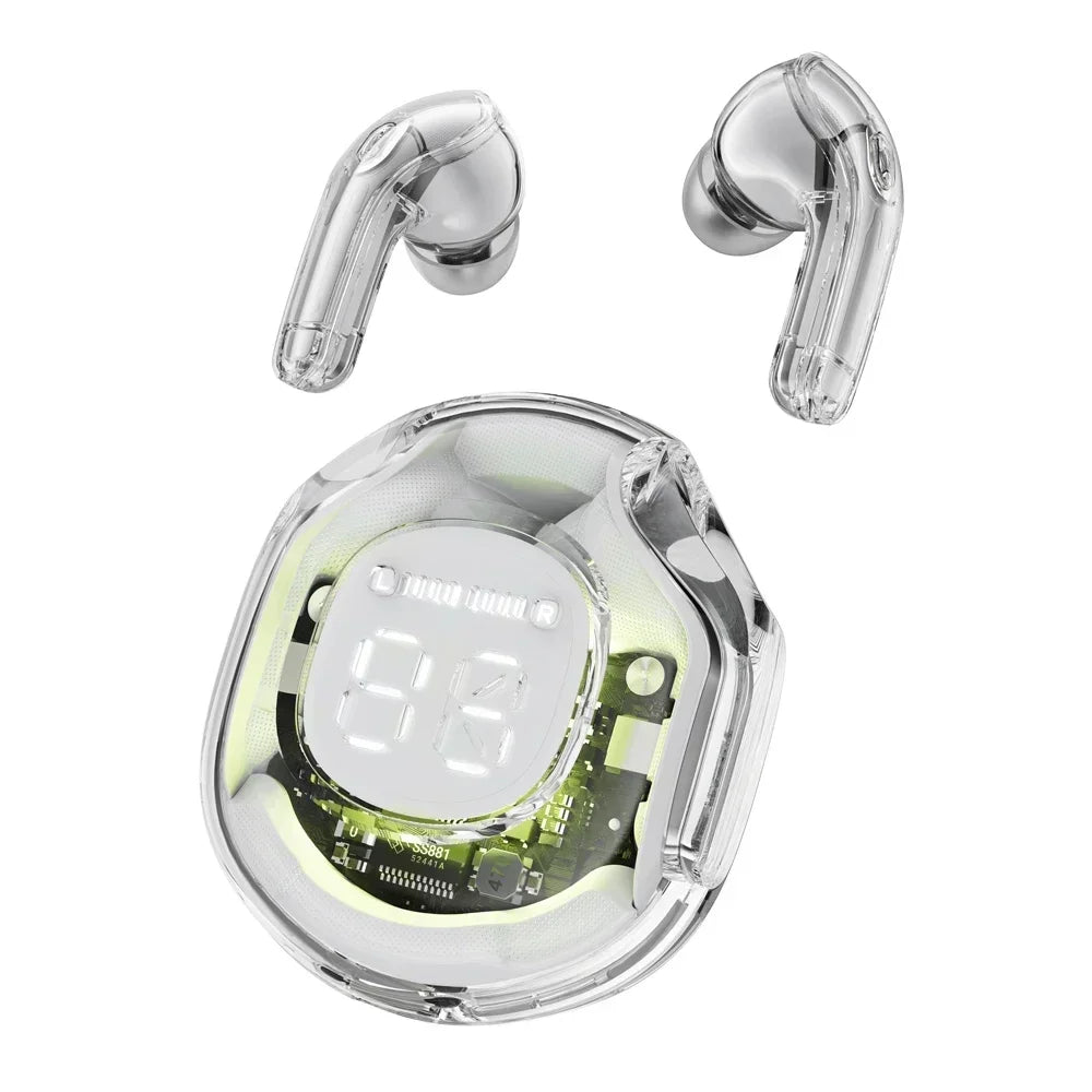 T8 TWS Wireless Earphone Bluetooth 5 3 Headphones Sport Gaming Zpaxo White Moon