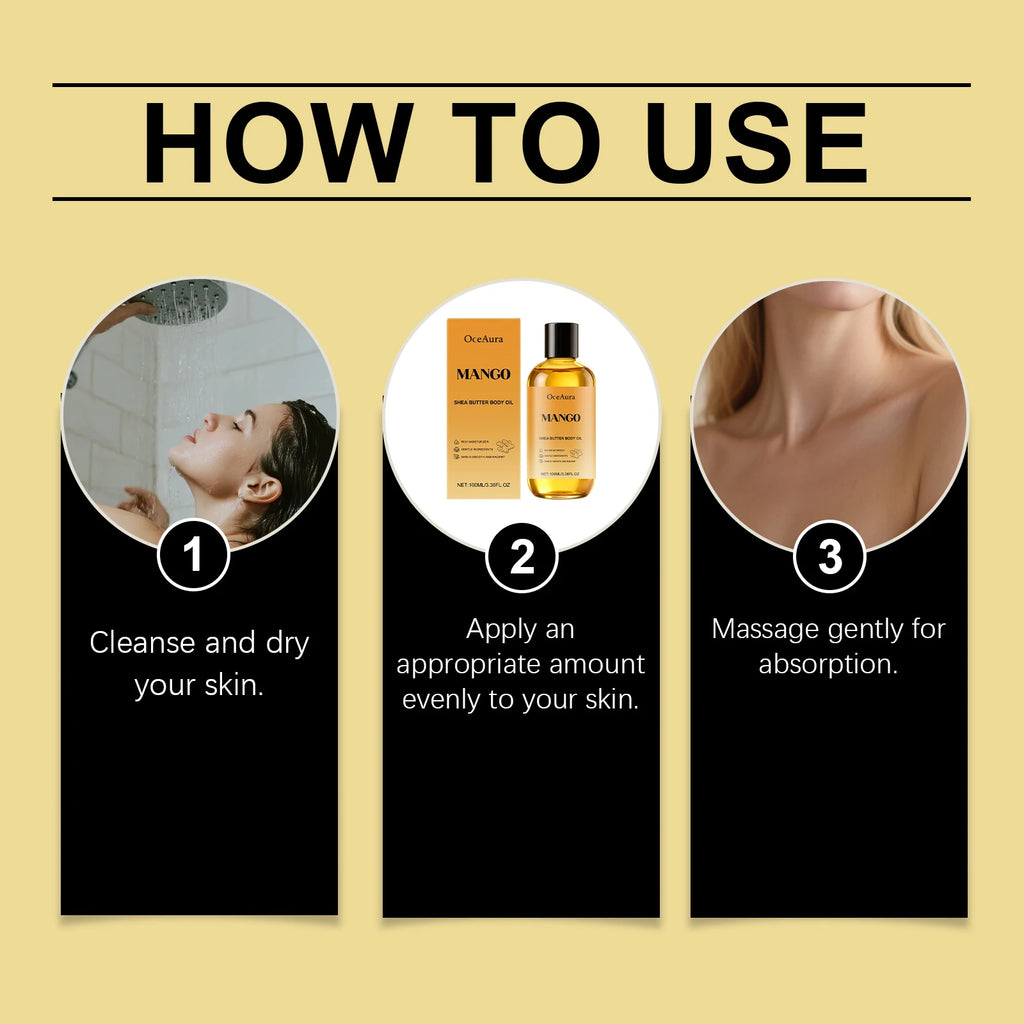 OceAura Mango & Shea Anti-Aging Firming Body Oil – Dry Skin Firming Body Oil Zpaxo