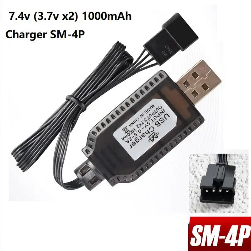 7 4V USB Lithium Battery Charger SM-2P SM-3P SM-4P Smart Rechargeable