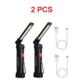 COB LED Magnetic Work Light – USB Rechargeable Folding Torch