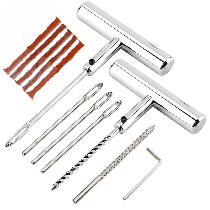 12-Piece Tyre Repairing Tool T-handle Plug Tire Repair Replacement