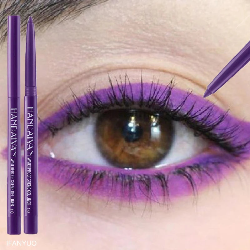 Matte Colorful Eye Liner Pen 20 Colors Eyeliner Gel Pencils Long