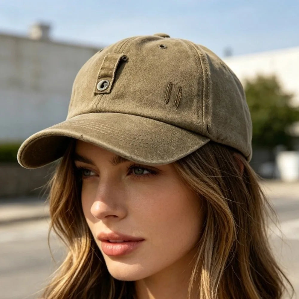 Fashiion Adjustable Sunglasses Baseball Cap Cotton Washed Sun Protection Sun Hats Solid Color Sunglasses Cap Men Zpaxo