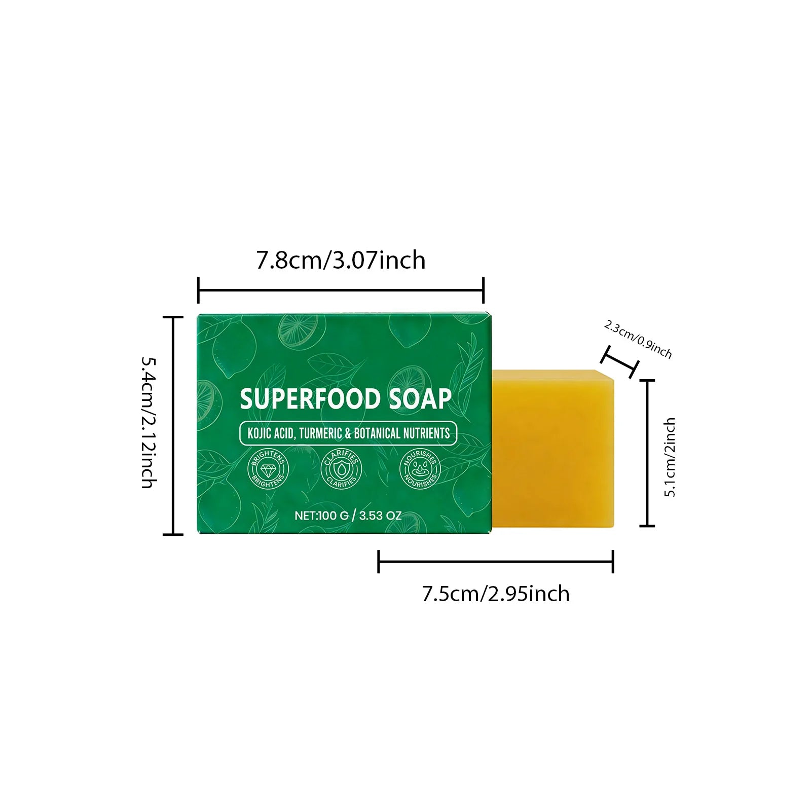 Hoygi Turmeric Soap Bar – Brightening Face & Body Cleanser Brightening Soap Bar Zpaxo