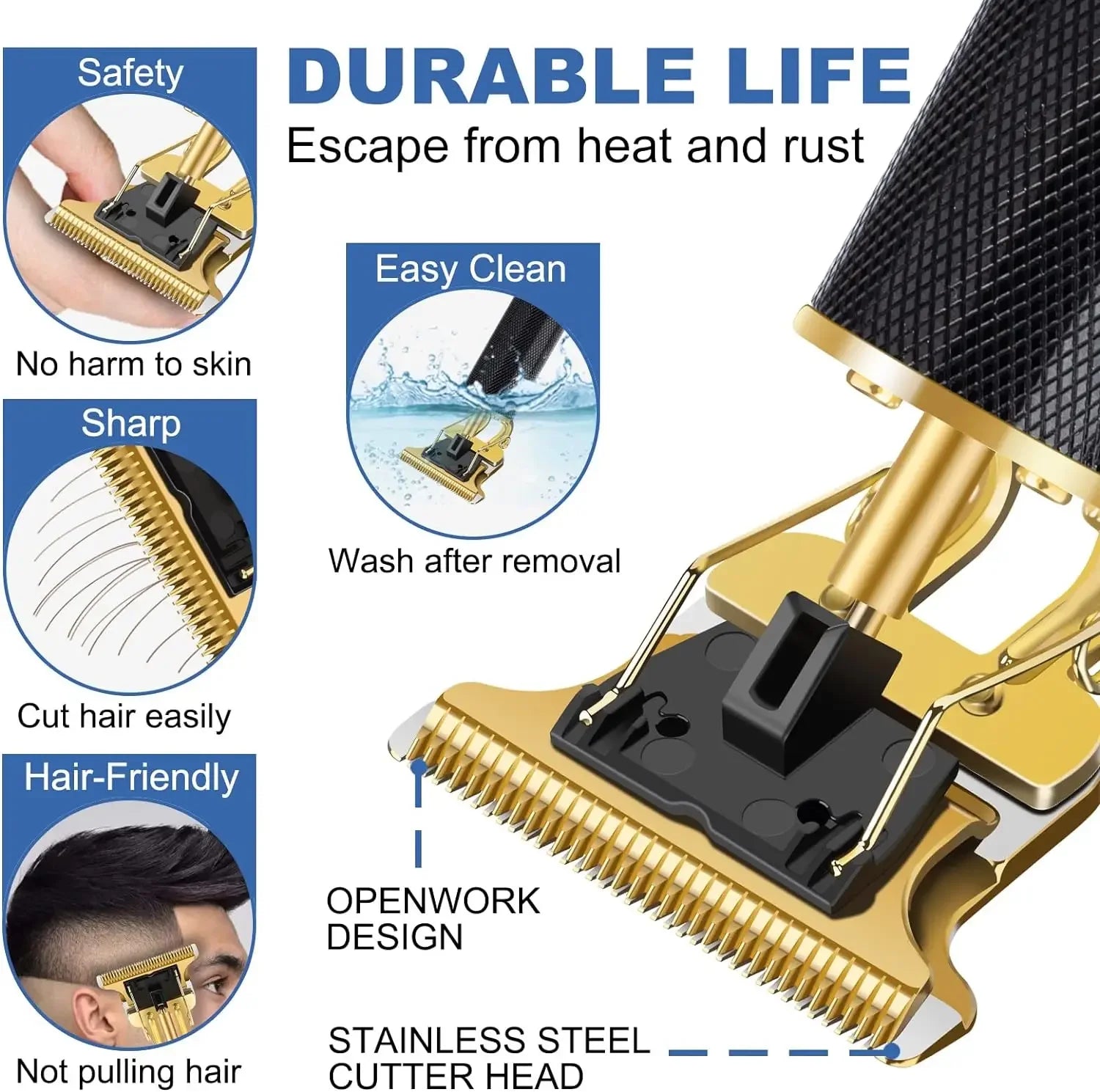 XMSJ T9 Men's Electric Hair Clipper – Portable Barber Machine Electric Hair Clipper Zpaxo
