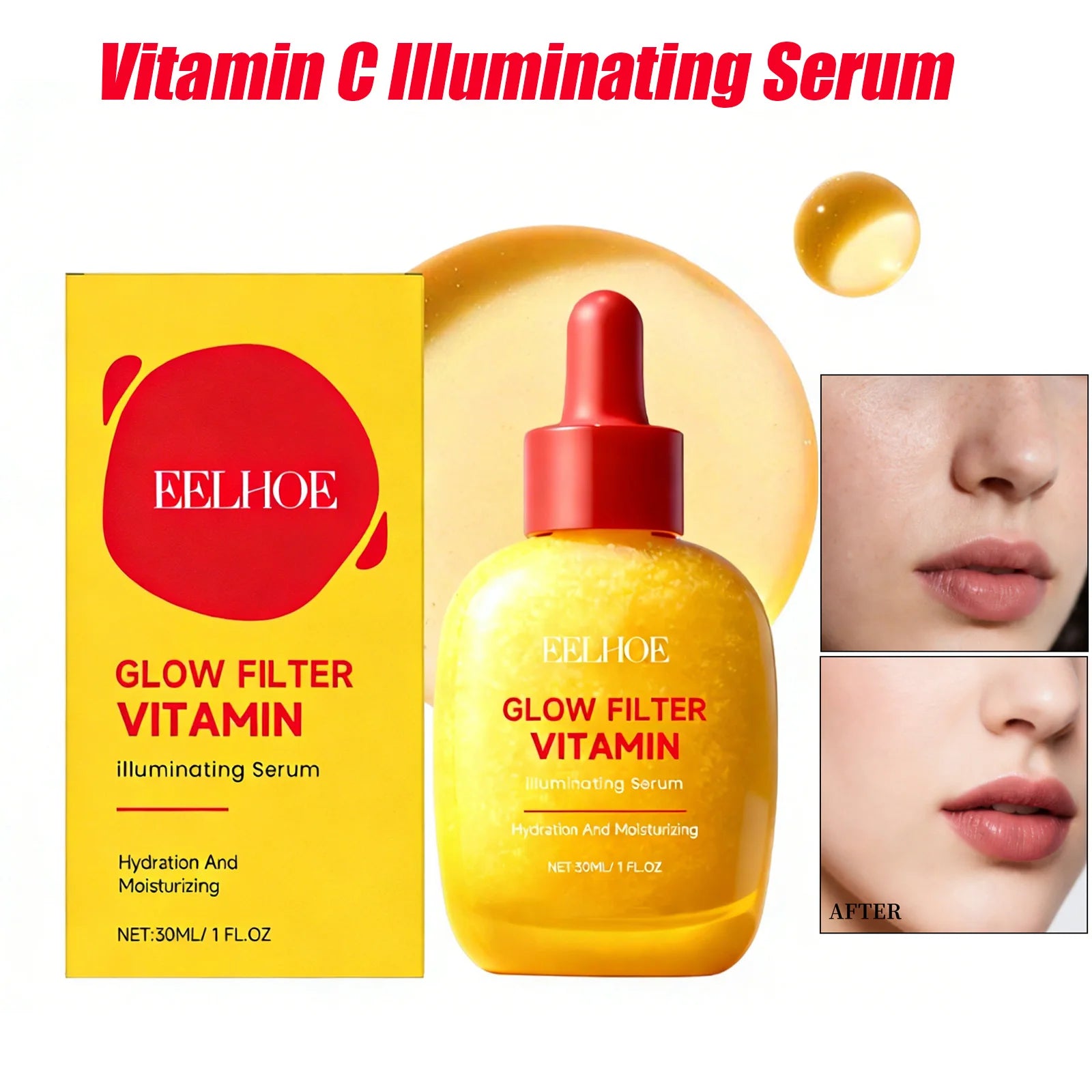 EELHOE Vitamin C Brightening Serum – Hydrating & Even Tone Vitamin C Face Serum Zpaxo