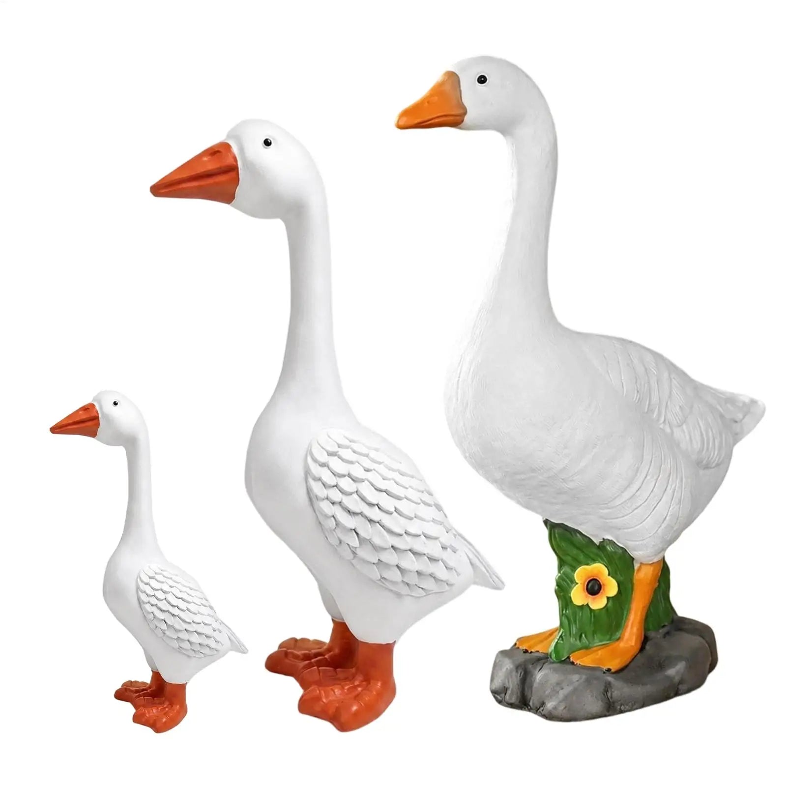 Porch Goose Statue 1PC Resin statue Goose Decor for Porch Outdoor Garden Yard Lawn Patio Entryway Farmhouse Home Decor Zpaxo
