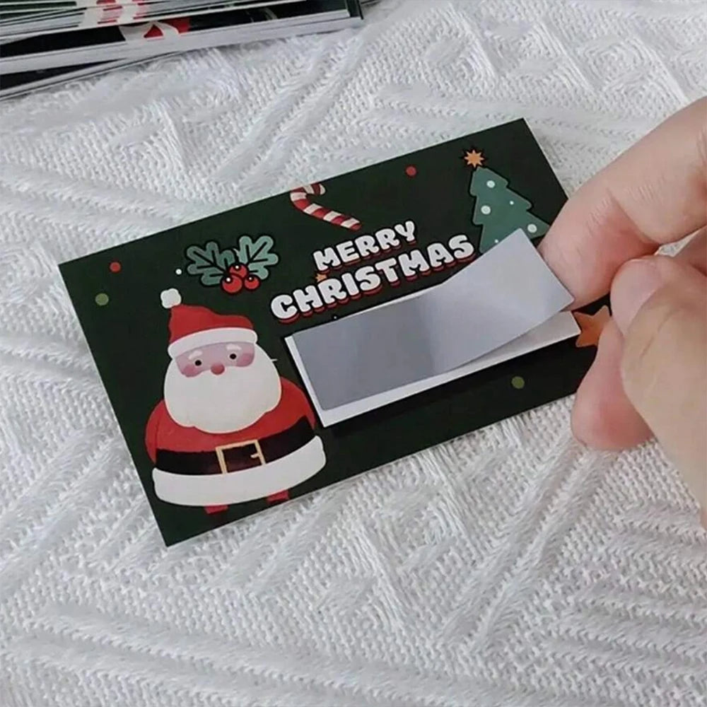 30Pcs Christmas Scratch Off Cards Santa Claus Christmas Tree Party Favors DIY Games Supplies Gift Vouchers Zpaxo