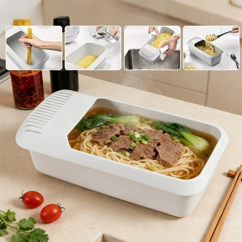 Microwave Noodles Pasta Cooker Strainer Eco-friendly Plastic