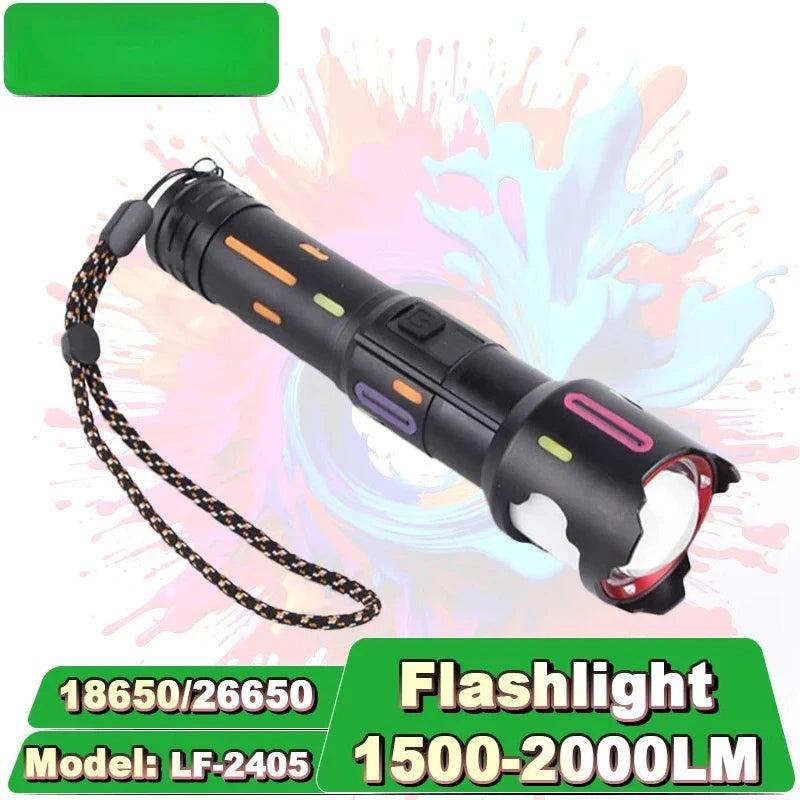 POCKETMAN 3800 Lumen LED Zoom Flashlight – USB Rechargeable