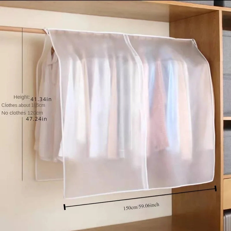 Semi Transparent Clothes Dust Cover Hanging Garment Bag Closet