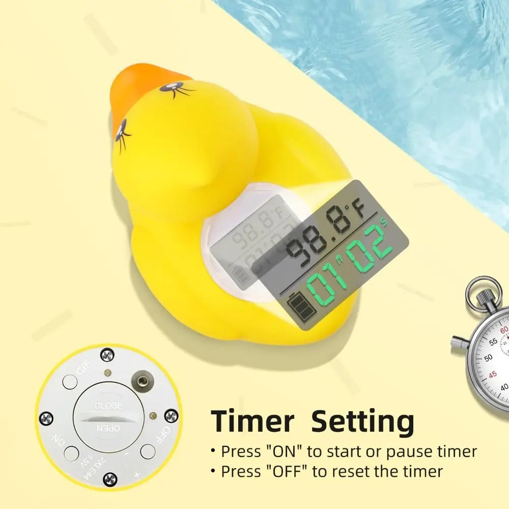 IP67 Waterproof Digital Baby Bath Thermometer LED Display Alarm Timer Function Water Temperature Measuring Tool Zpaxo