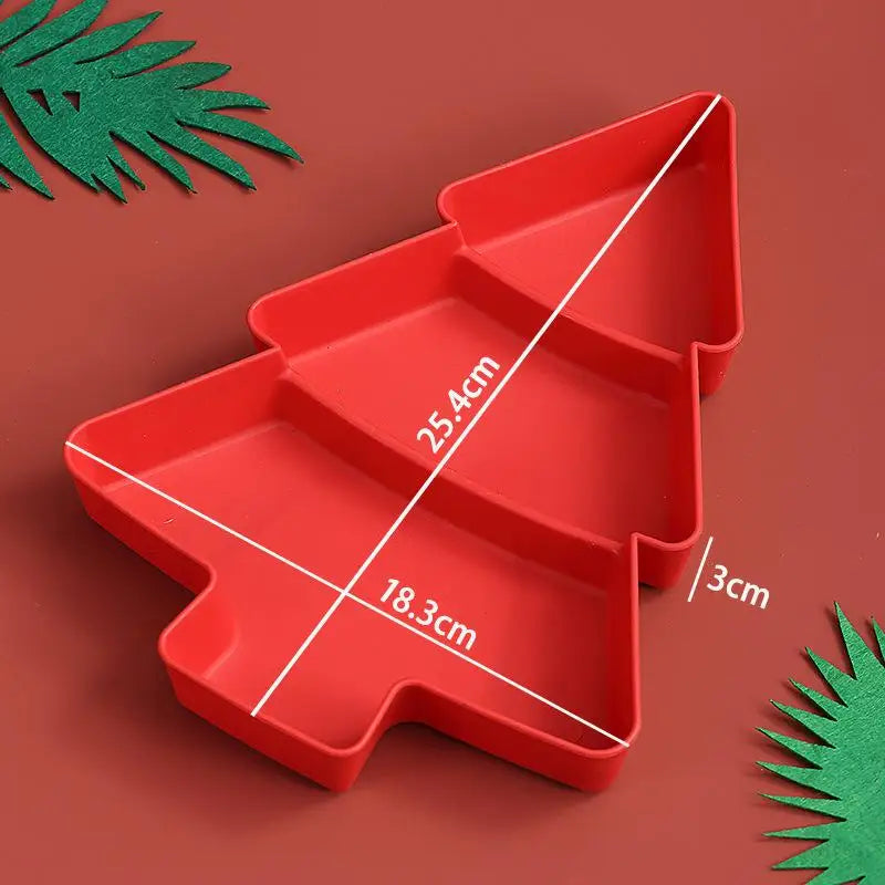 2026 Tree Fruit Plate Merry Christmas Decorations Christmas Decoration For Home Noel Xmas Gifts Happy New Year Zpaxo Red