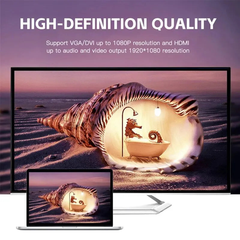 Displayport DP TO DVI VGA HDTV 3IN1 Adapter Converter Cable For Projector TV Computer Laptop PC Zpaxo