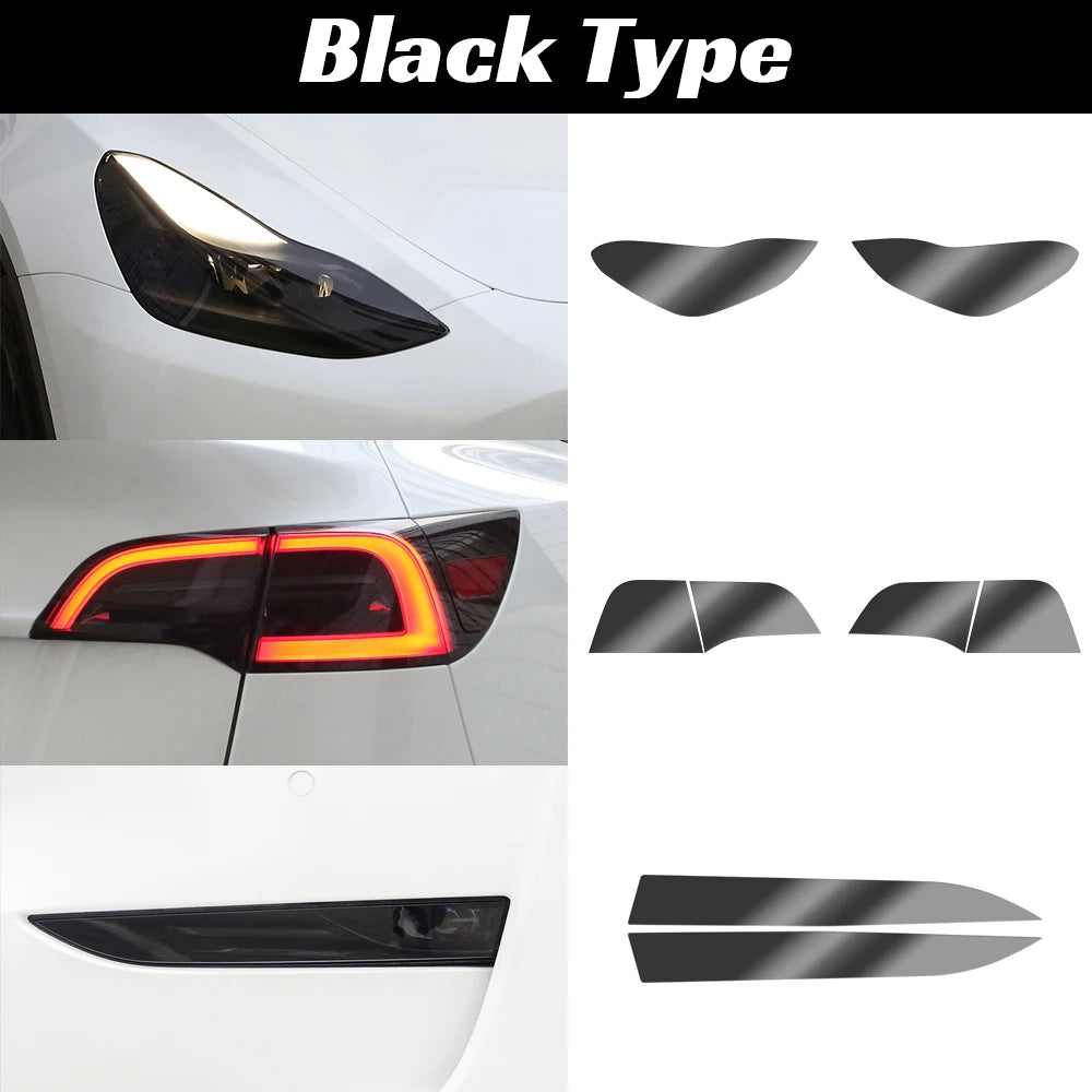 TPU Headlight Fog Rear Tail Lights Tesla Model Y 2019-2023 Lamp