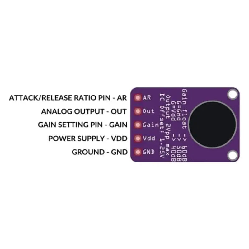 Low Noise MAX9814 Microphone Preamp Module 40dB 50dB 60dB Adjustable For Development Boards ESP826 Zpaxo