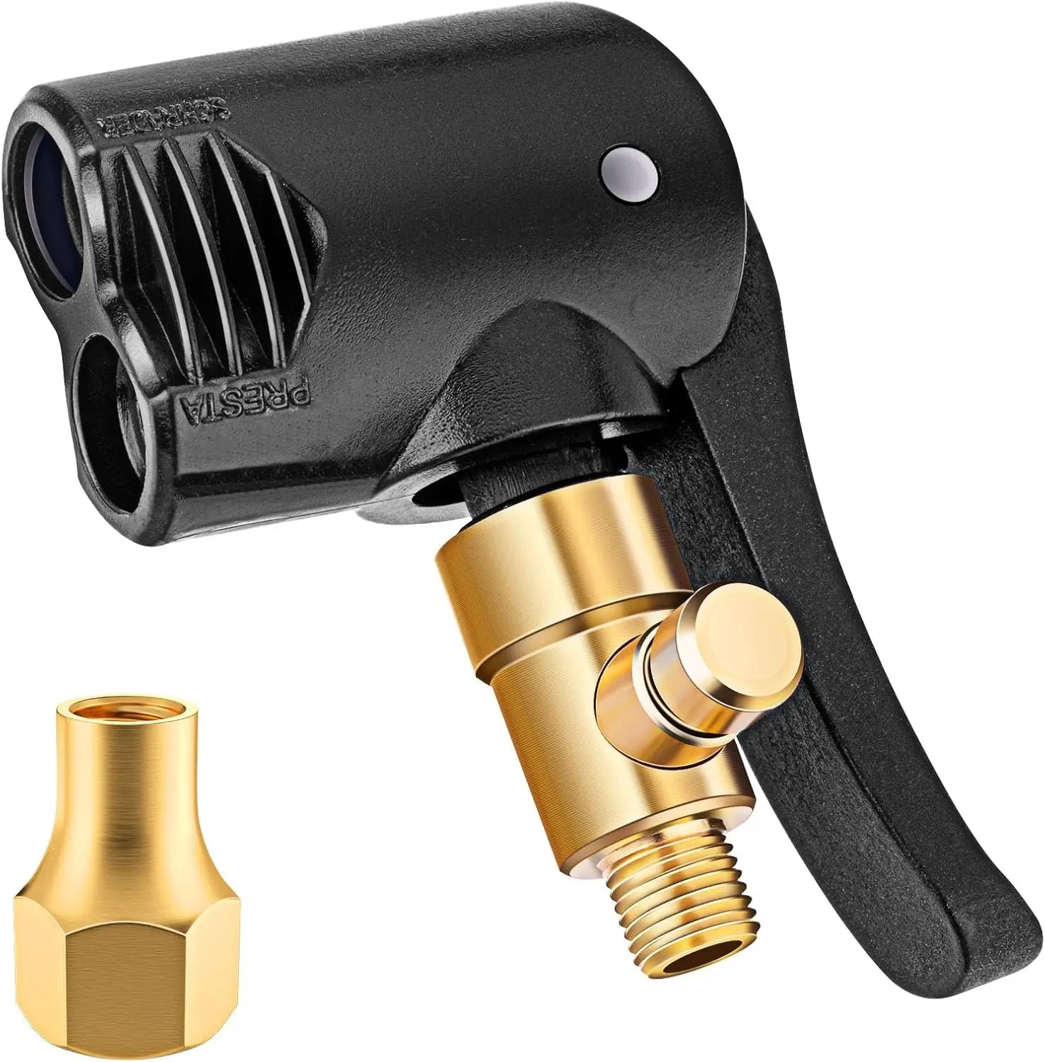 Metal 2-in-1 Pump Nozzle Adapter – Bike, Motorcycle & Car