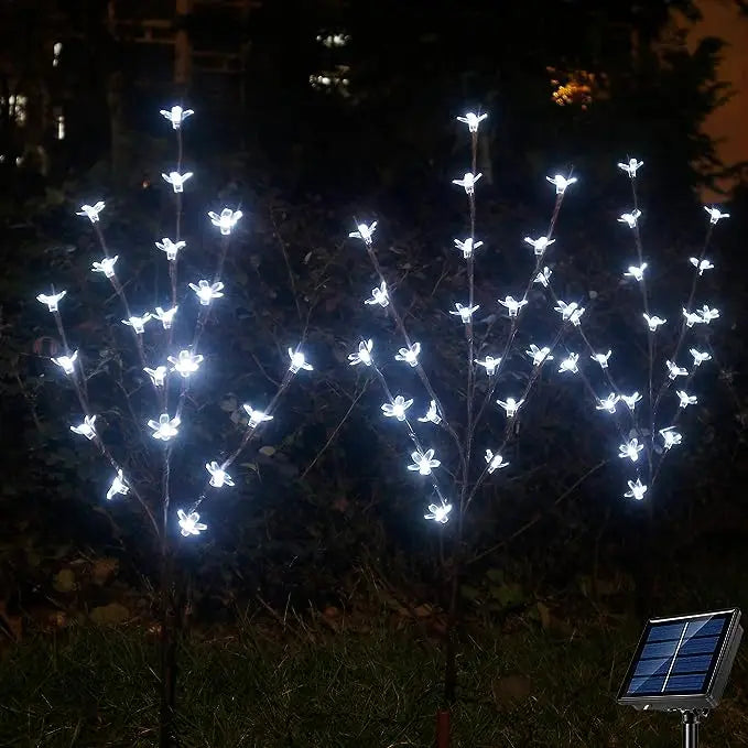 Solar Garden Lights Outdoor Christmas Decoration 2026 Cherry Blossom Zpaxo 2PCS-White China Mainland