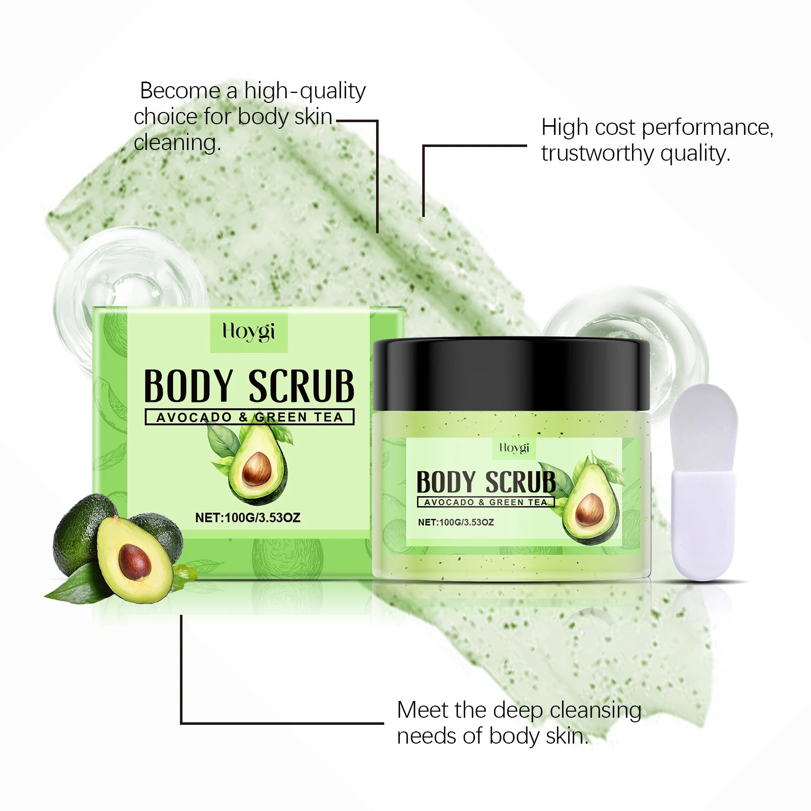 Matcha Body Scrub Gentle Exfoliating Cleansing Pores Effectively Removes Dirt Smooth Skin Nourishing Skin Scrub Nourishing Care Zpaxo