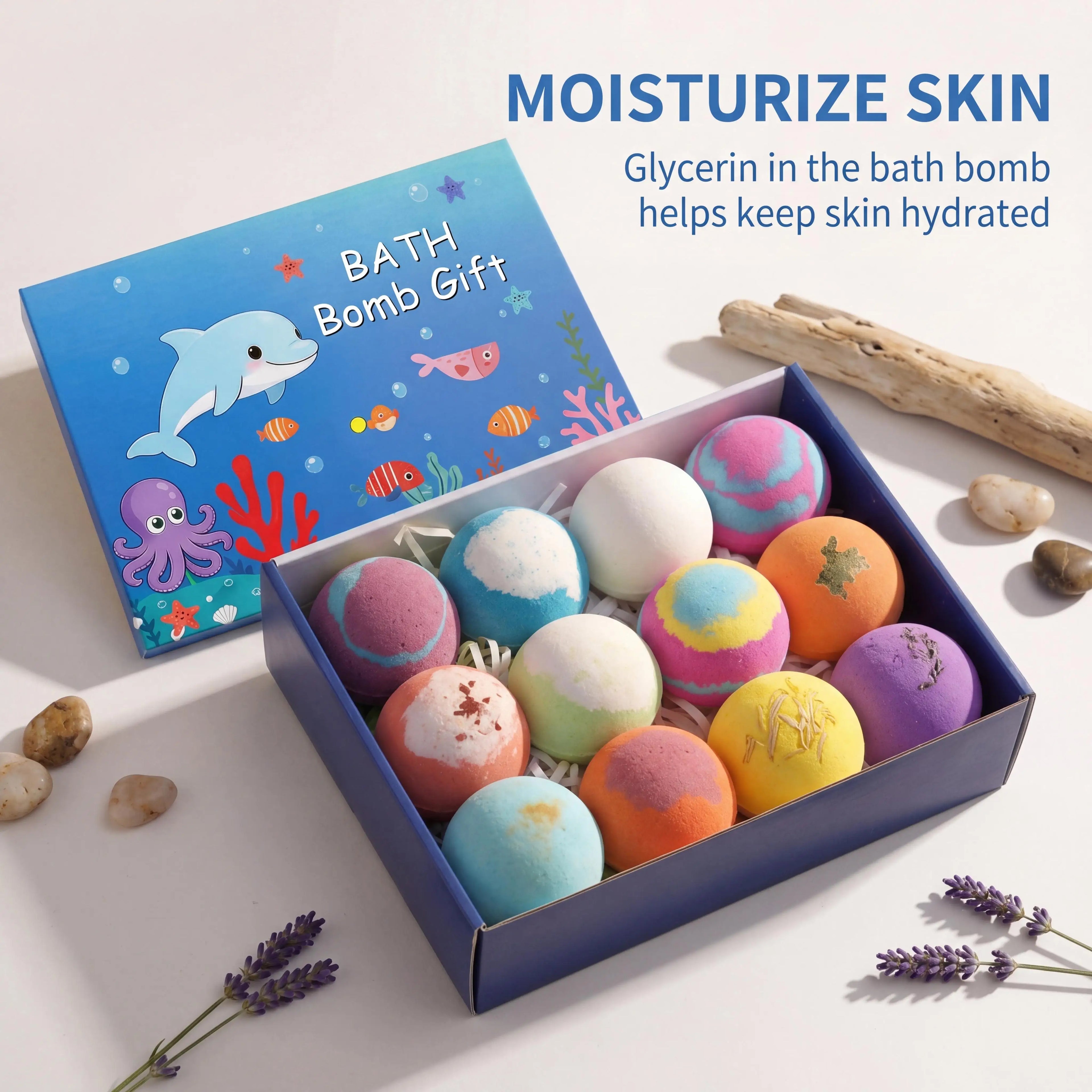 Kids Bath Bombs Set with Surprise Toys – 12-Pack Gift Kids Bath Bomb Set Zpaxo