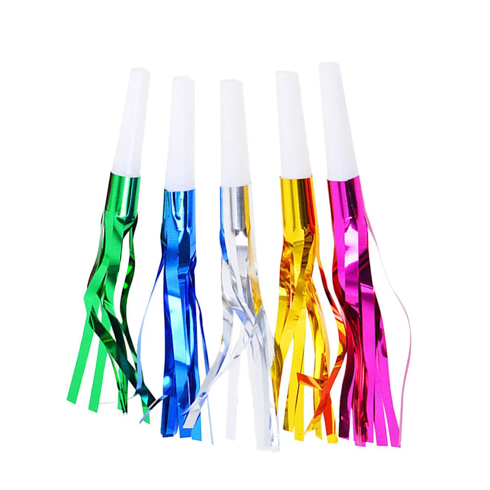 Kids Whistle Fringe Party Whistles Metallic Noise Maker Birthday