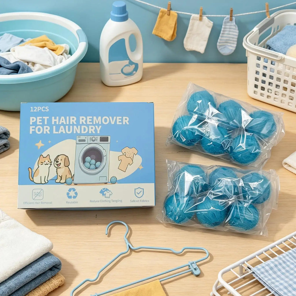 Pet Hair Remover Laundry Reusable Dog Cat Grabber Balls Cleaning No