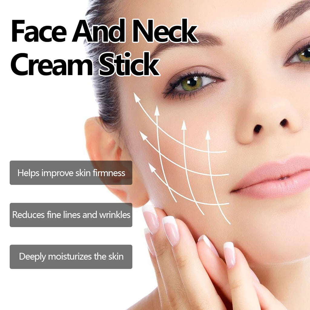 Turmeric Face and Neck Firming Cream Stick for Wrinkles Dark Spot Hydrating Anti Aging Skin Tightening Moisturizer for Women Men Zpaxo