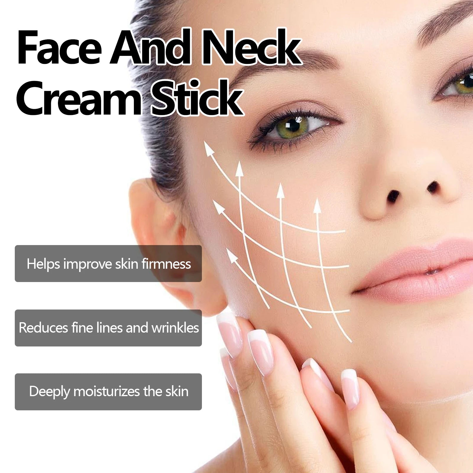 Turmeric Face and Neck Firming Cream Stick for Wrinkles Dark Spot Hydrating Anti Aging Skin Tightening Moisturizer for Women Men Zpaxo