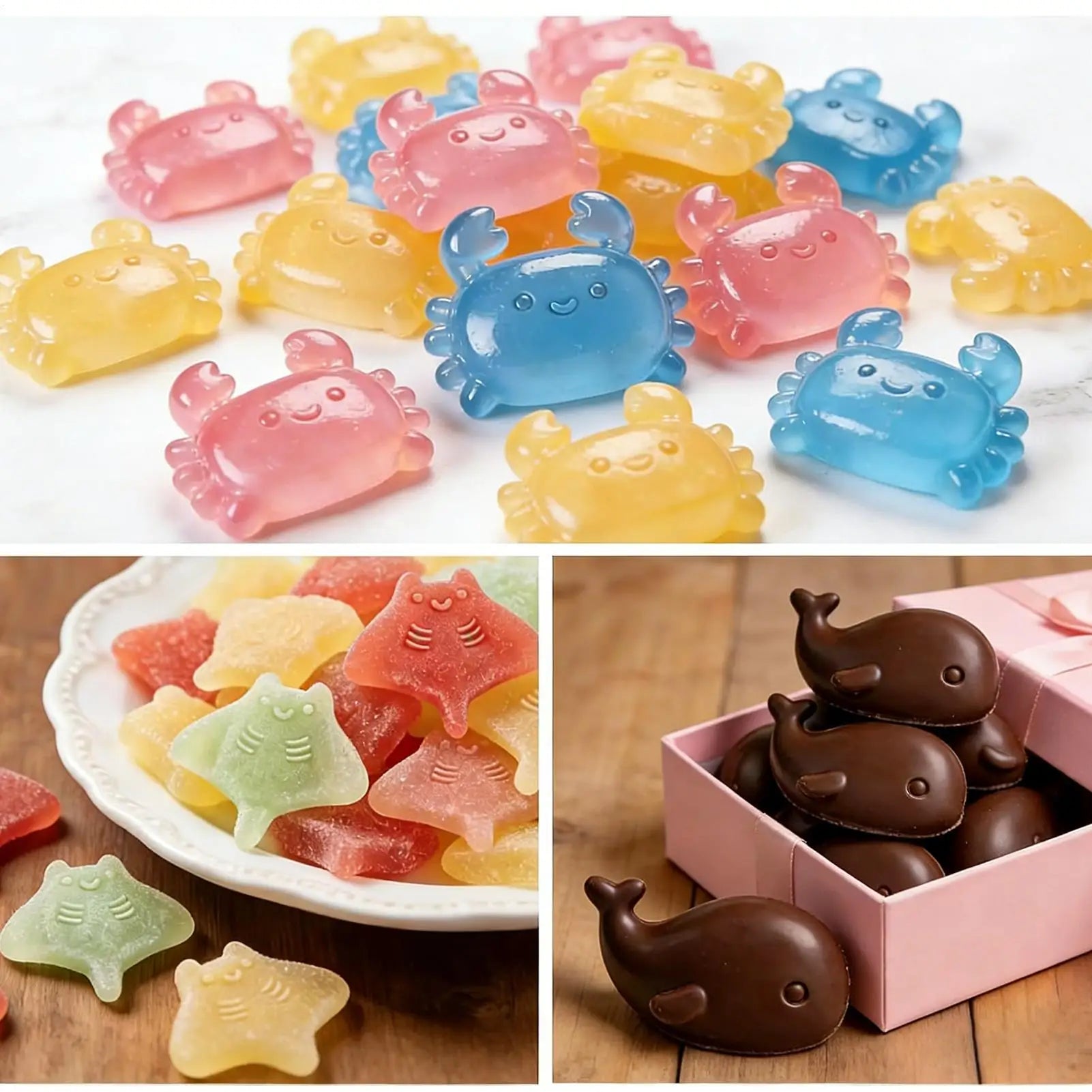 Ice Mold For Coffee Marine Creature Easy Release Chocolate Mold Animal Ice Tray For Home Kitchen Bar Barbecue Summer Party Zpaxo