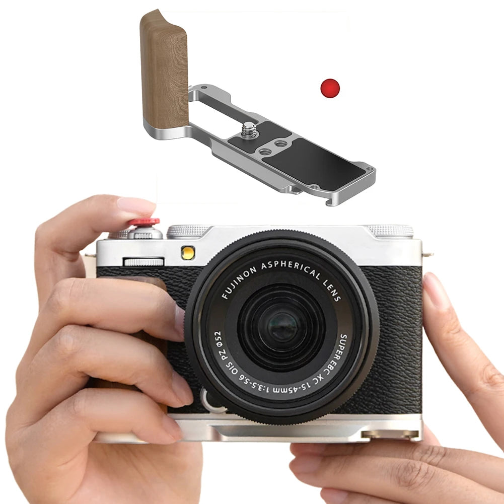 Wooden Camera Hand Grip Aluminum Base L Board L-shape Mount Plate