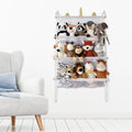 Wall Hanging Toy Organizer Home Decor Easy Hang Book Doll Storage Zpaxo white