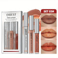 3-Pack non-stick cup matte pattern embroidery peel-off tear-off lip gloss lip line easy-to-color mirror pearlescent lip oil set Zpaxo 03