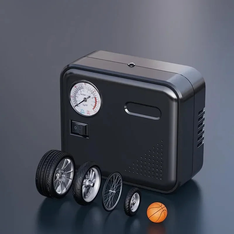 DC 12V Car Tire Inflator – Portable Air Pump with LED Light