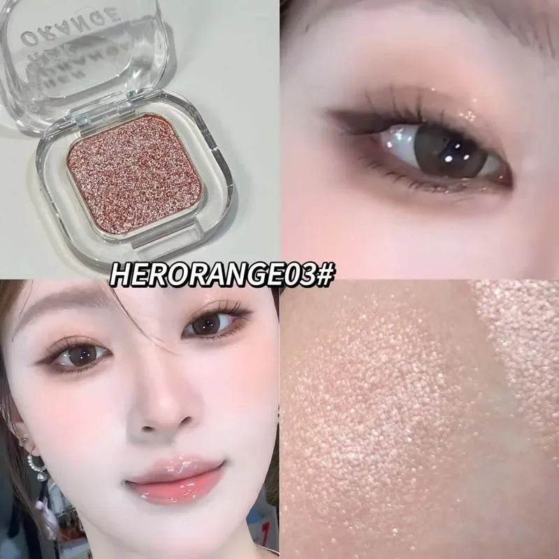 Red Brown Monochrome Eyeshadow Eyeliner Powder Palette Silky Matte Coral Red Lying Silkworm Eyeliner Waterproof Aegyo-sal Makeup Zpaxo 03