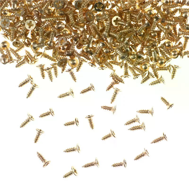 Brass Material Golden Screws Flat Self-tapping Model Tool Zpaxo
